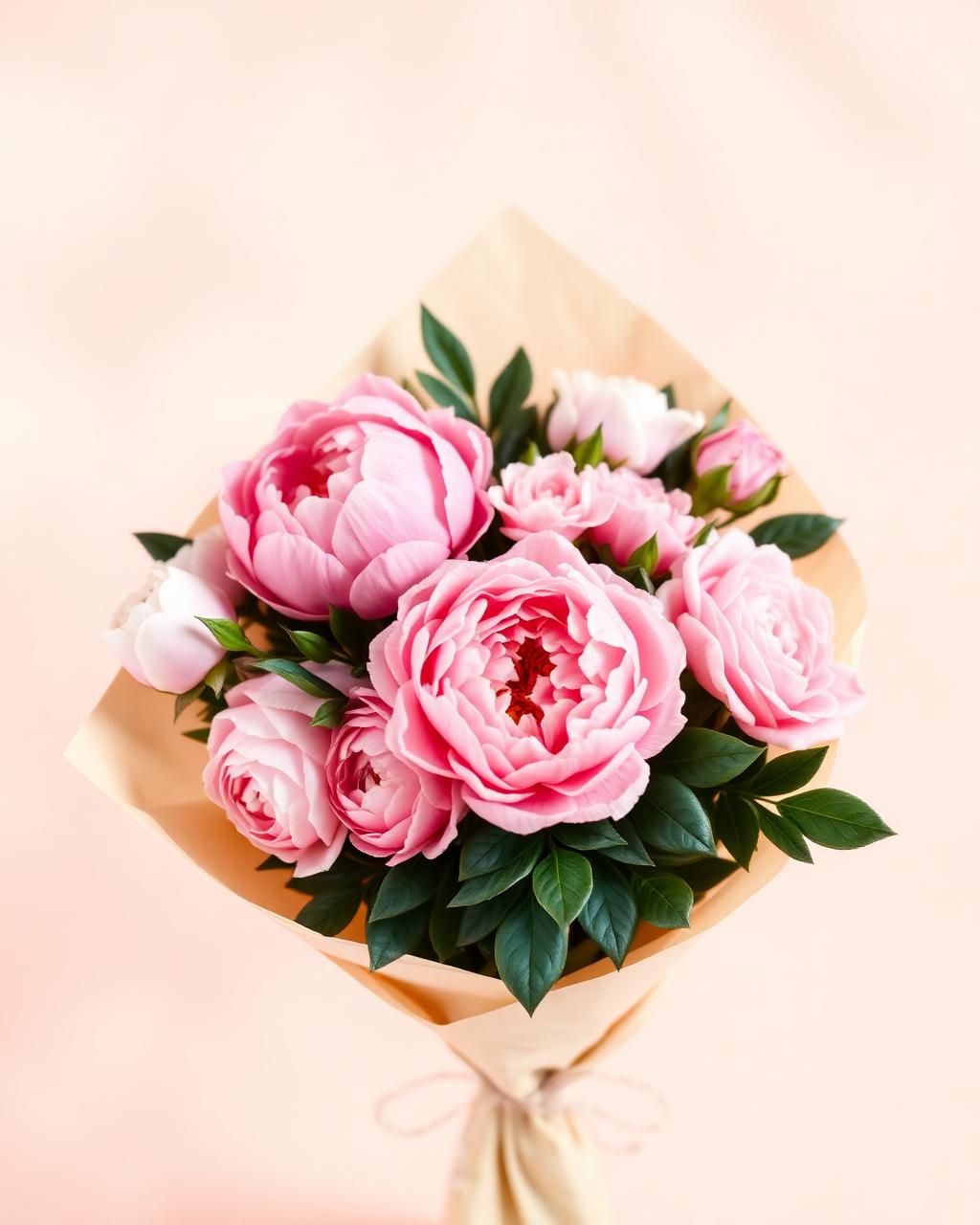 Blush Romance — Pink peonies & garden roses